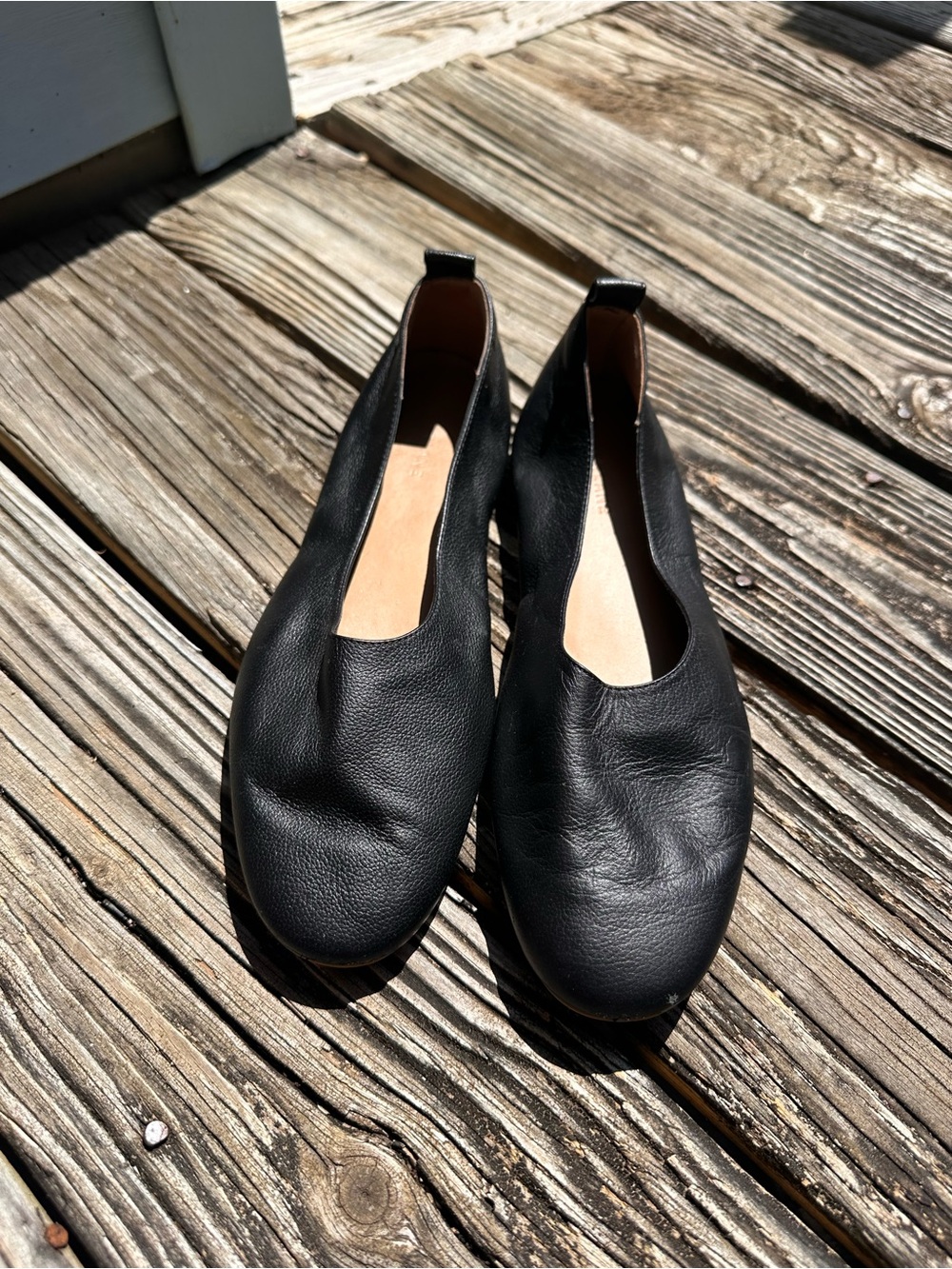 Everlane Day Glove Shoes in Black Leather
